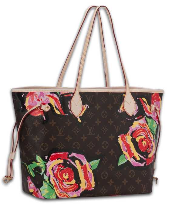 7A Replica Louis Vuitton Monogram Roses Neverfull MM M48613 - Click Image to Close